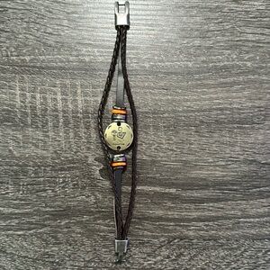 Aquarius Zodiac Sign Leather Bracelet for Men and Women